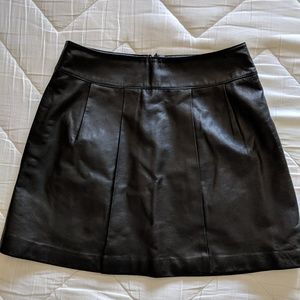 White House Black Market Leather Skirt